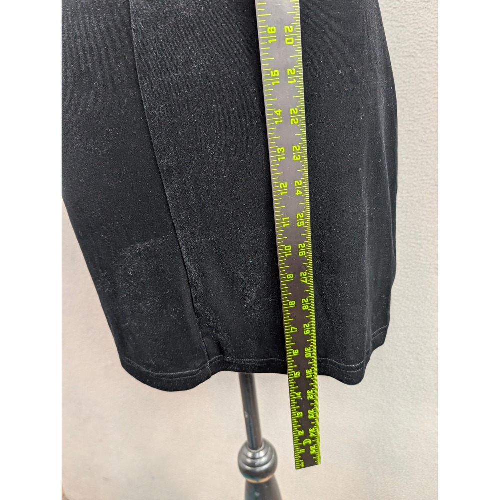 Vtg Byer Too California Mini Dress Sz S Black Velvet Spaghetti Strap Square Neck - Picture 8 of 11